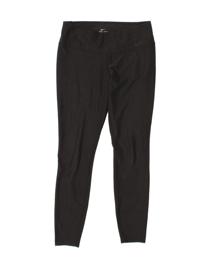 NIKE Womens Dri Fit Leggings UK 14 Medium  Black Vintage Nike and Second-Hand Nike from Messina Hembry 