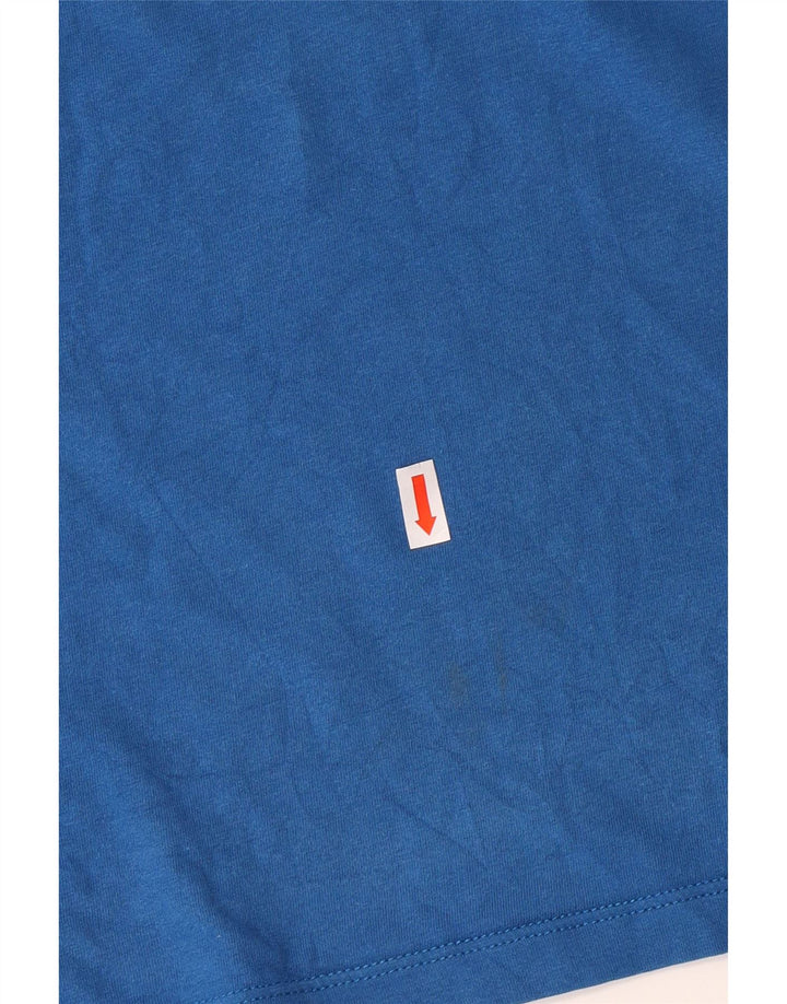 Jack Wolfskin Dame Grafisk T-Shirt Top UK 22/24 2XL Blå Bomuld