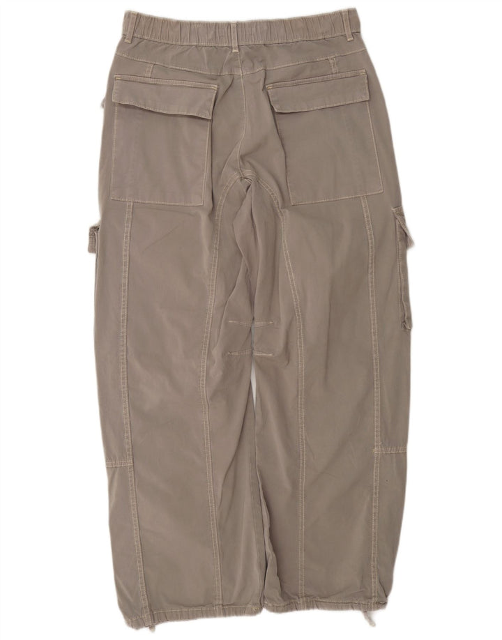 Zara Womens Straight Cargo Trousers EU 38 Small W28 L28 Grey