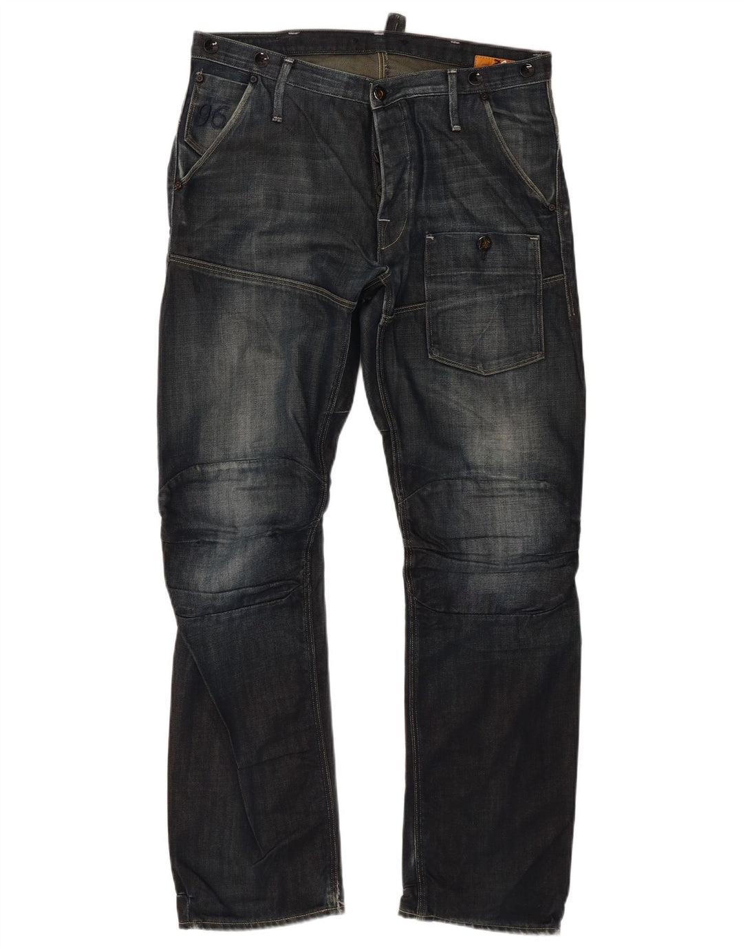 G-Star Herre Cargo Straight Jeans W33 L32 Marineblå Bomuld