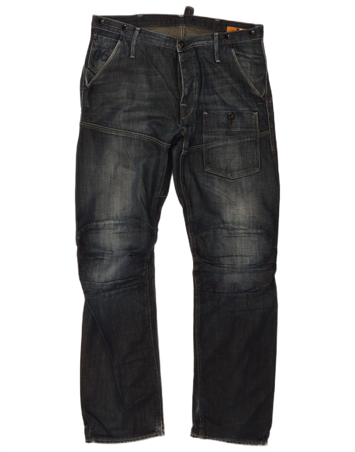 G-Star Herre Cargo Straight Jeans W33 L32 Marineblå Bomuld