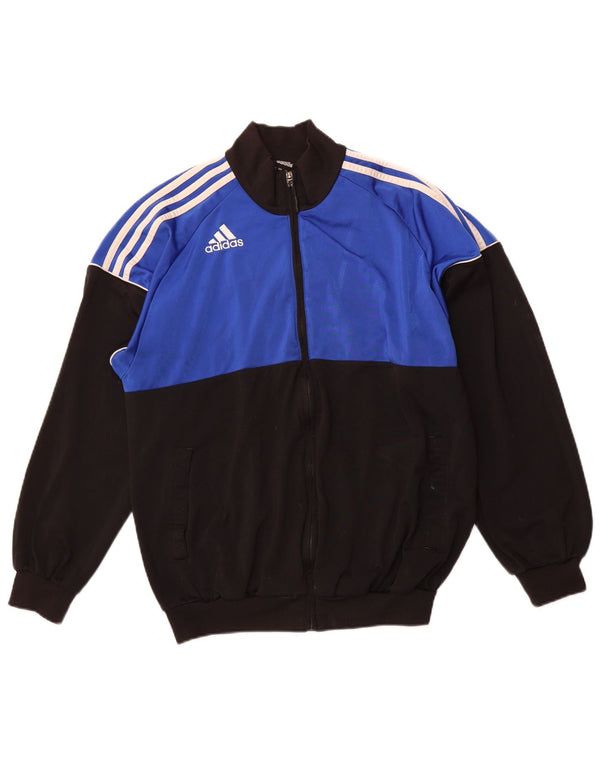 Adidas Mens Tracksuit Top Jacket UK 38/40 Medium Black Polyester