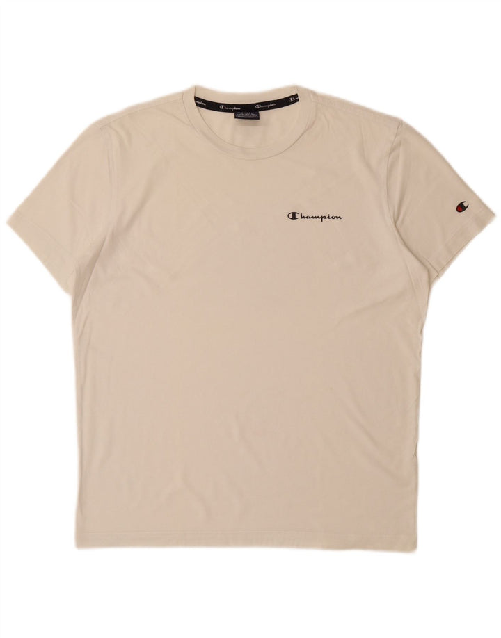 CHAMPION Herre T-Shirt Top Lille Off White
