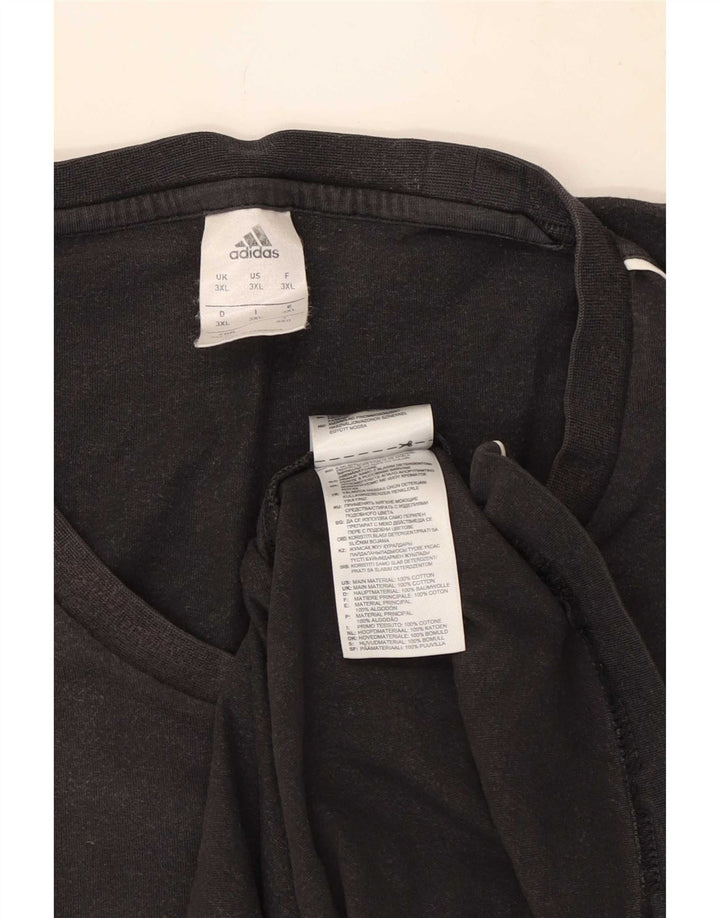 Adidas Herre T-Shirt Top 3XL Sort Bomuld