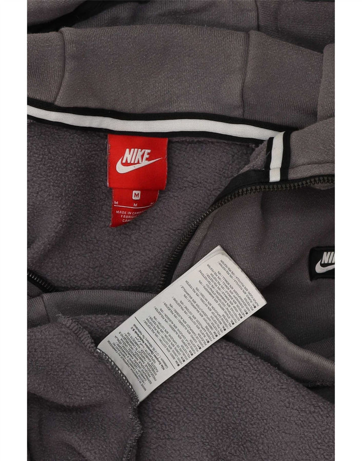 Nike hættetrøje med lynlås til mænd mellem grå bomuld