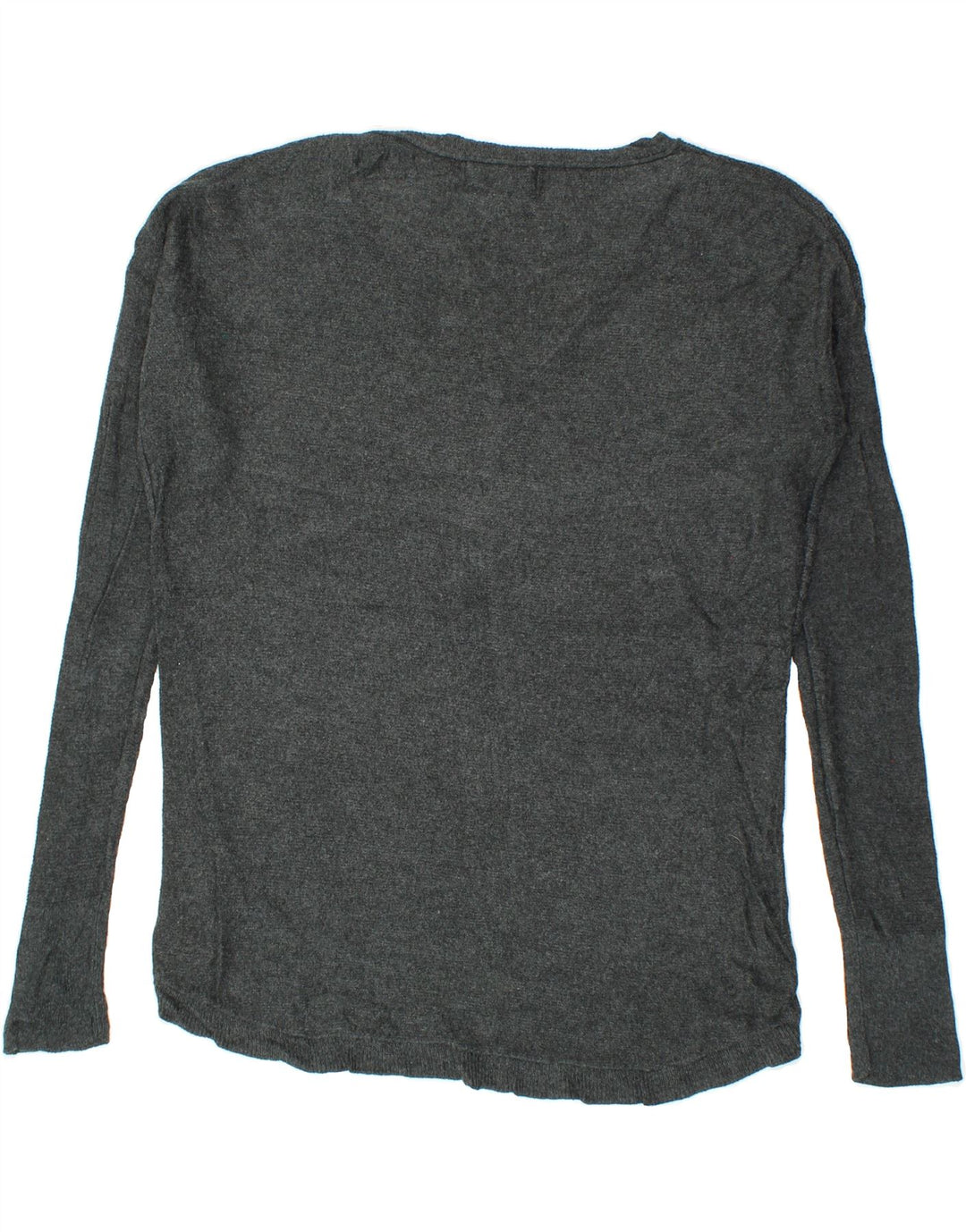 MOSSIMO Womens Oversized V-Neck Jumper Sweater UK 14 Medium Grey Nylon Vintage Mossimo and Second-Hand Mossimo from Messina Hembry 