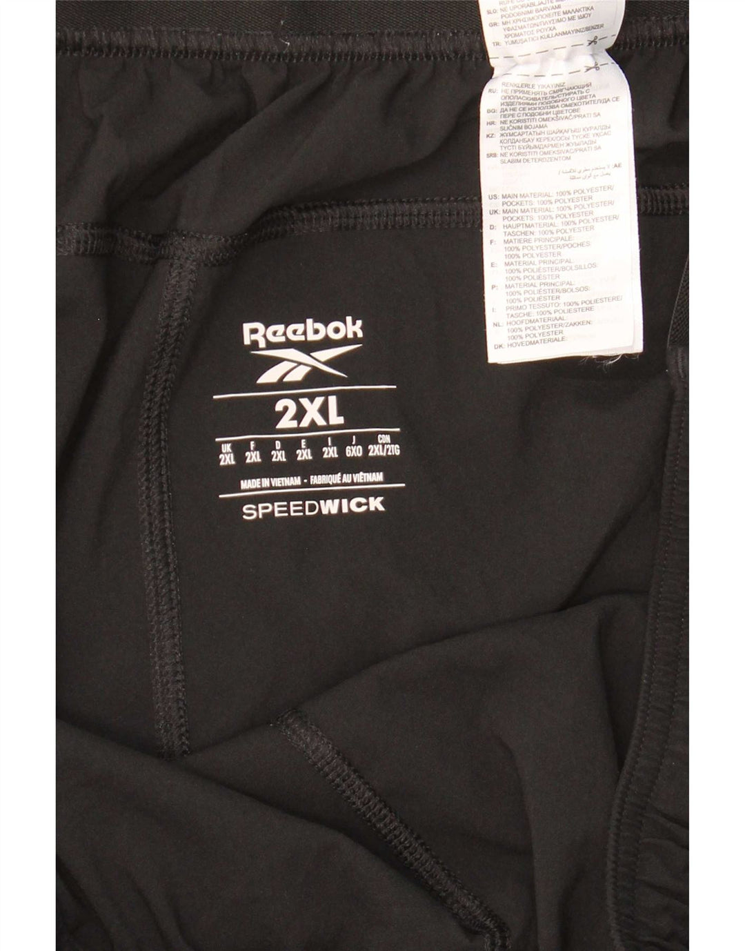 Reebok Herre Sportshorts 2XL Sort Polyester