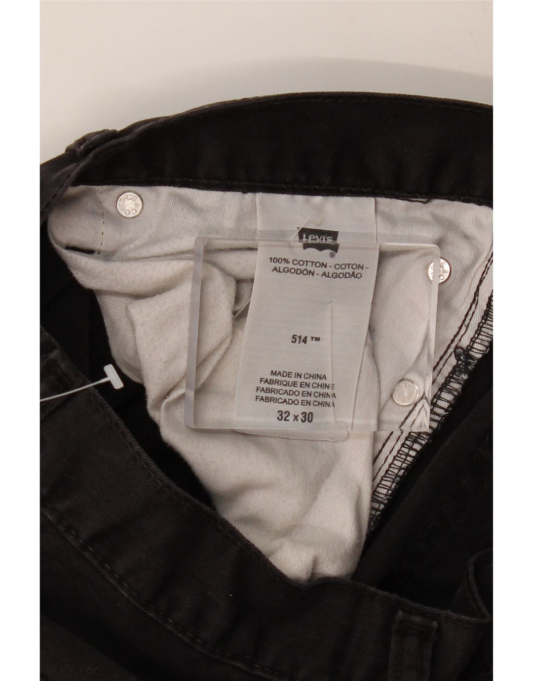 LEVI'S Herre 514 Straight Jeans W32 L30 Sort Bomuld