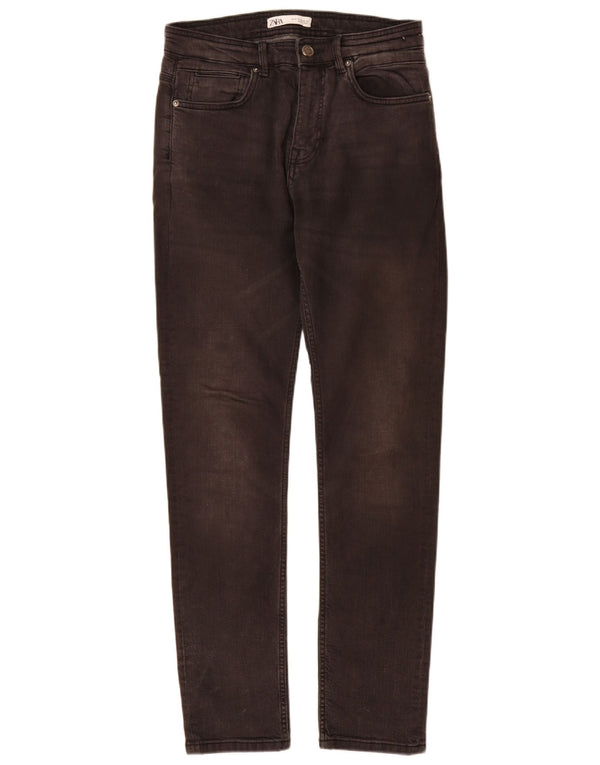 Zara Herre Slim Jeans EU 38 Small W30 L32 Grå Bomuld