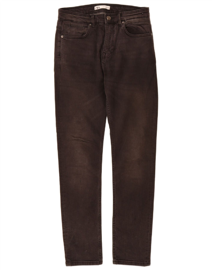 Zara Herre Slim Jeans EU 38 Small W30 L32 Grå Bomuld