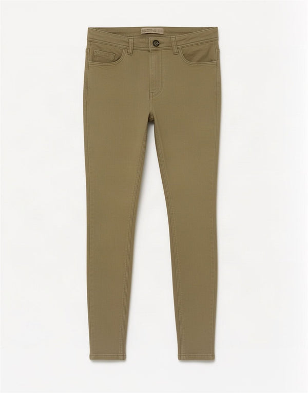 Zara Dame Skinny Jeans EU 34 2XS W24 L27 Khaki