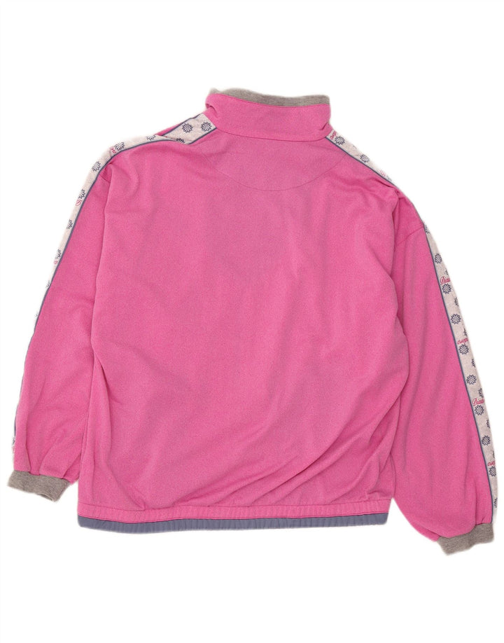 Diadora Herre grafisk træningsdragt topjakke UK 38 Medium Pink Colourblock