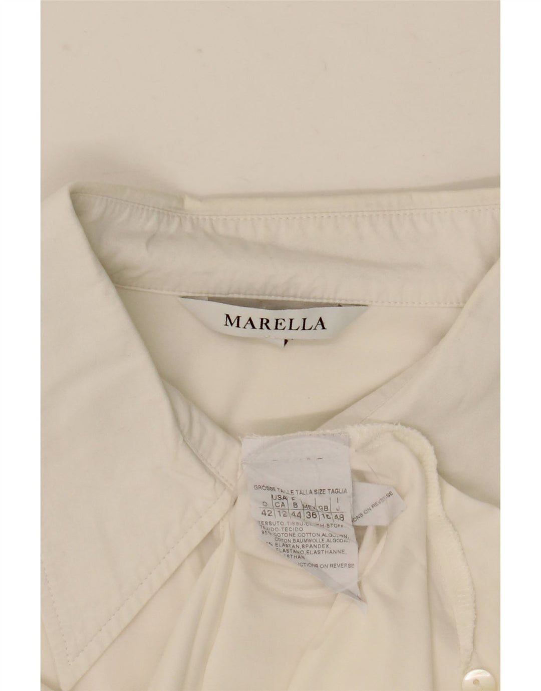 Marella Dameskjorte UK 16 Stor Hvid Bomuld