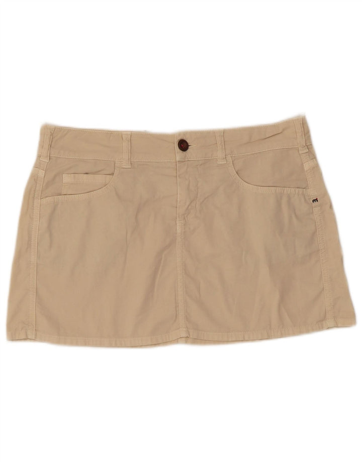 Mistral Dame Mini Nederdel IT 40 Small W32 Beige Bomuld