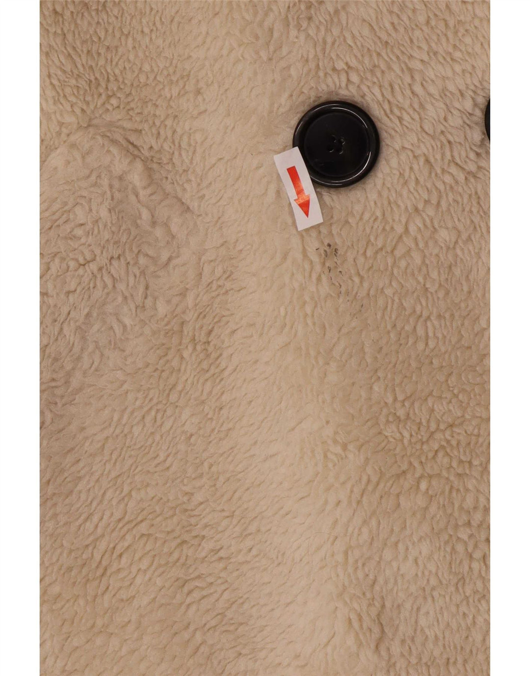 Zara Dame Teddy Bear Dobbeltradet Frakke UK 14 Medium Off White