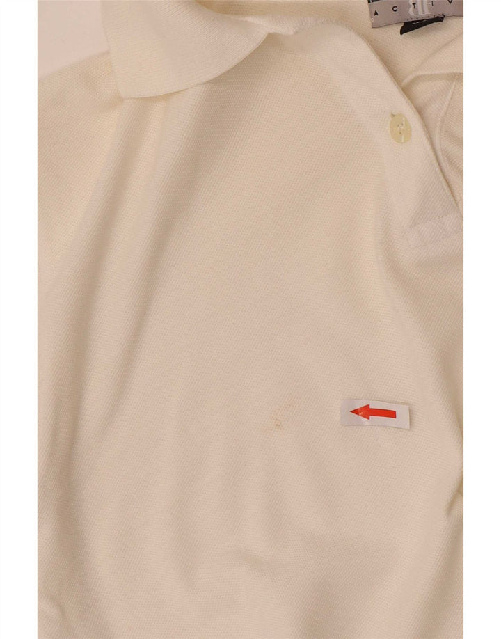 Belfe & Belfe Dame Crop Poloshirt IT 46 Stor Hvid Bomuld