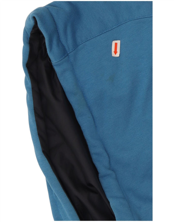 K-Way Dame Hætte Vendbar Jakke UK 10 Small Navy Blue Bomuld
