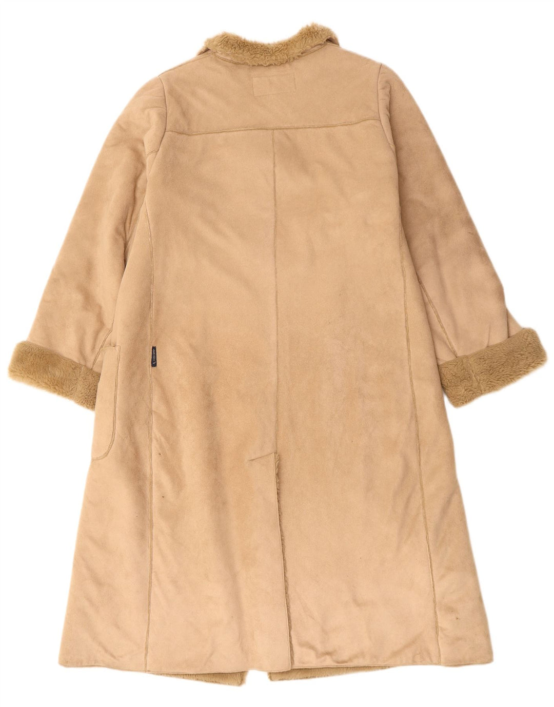ARMANI Sherpa Overfrakke til kvinder UK 16 Stor Beige