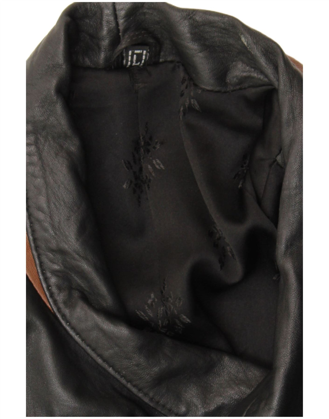 VINTAGE Læderfrakke til mænd UK 40 Stor sort farveblok