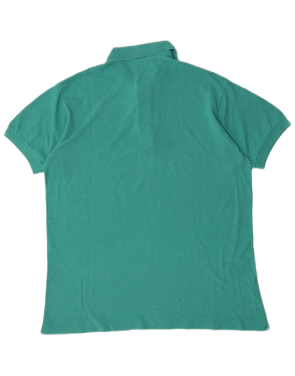 Lacoste herre poloskjorte str. 4 Medium turkis bomuld