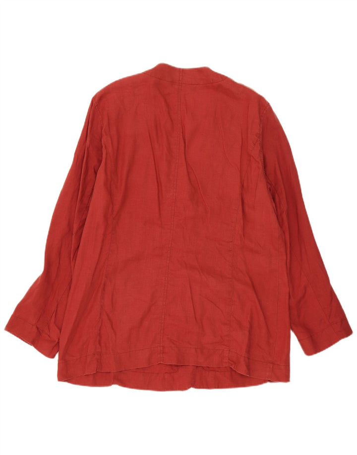 Laura Ashley Dame 4 Button Blazer Jacket UK 14 Large Red Linen