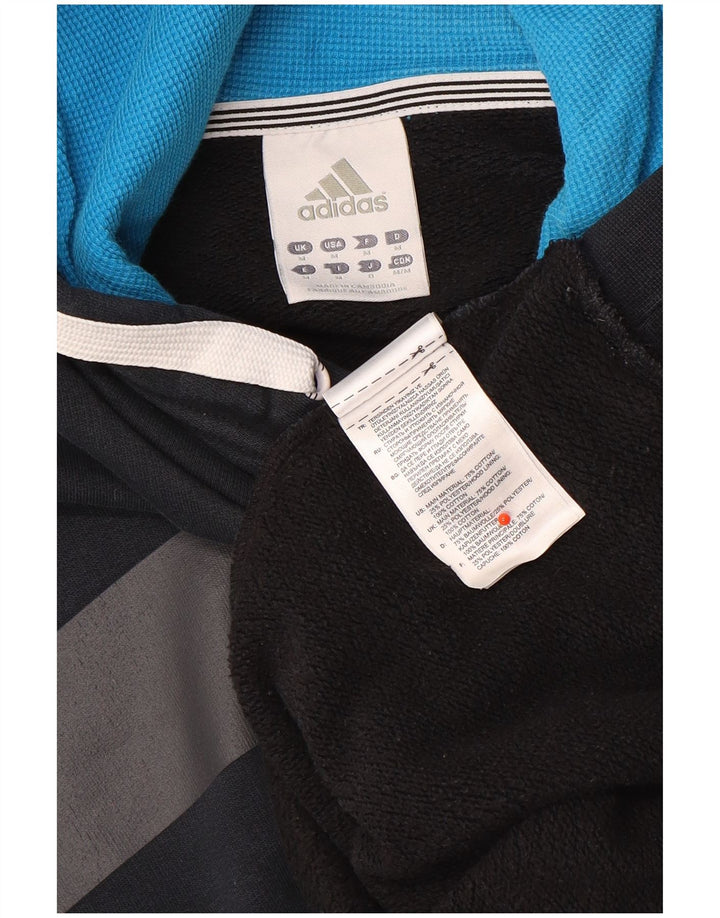 Adidas Herre hættetrøje Jumper Medium Sort Colourblock Bomuld
