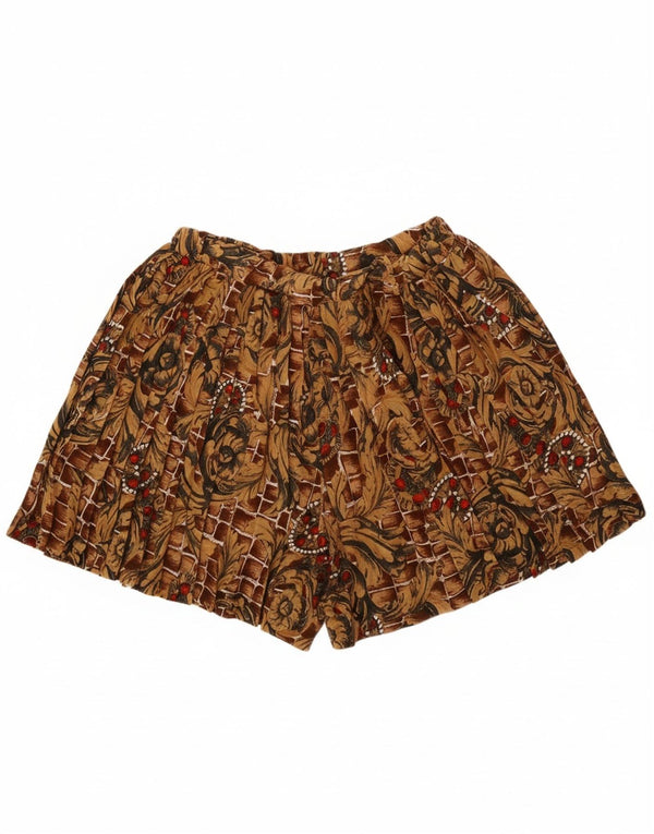 VINTAGE kvinders højtaljede chinoshorts IT 46 Large W32 Brown Floral