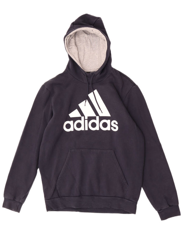 Adidas Grafisk hættetrøje til mænd UK 44/46 Stor marineblå bomuld