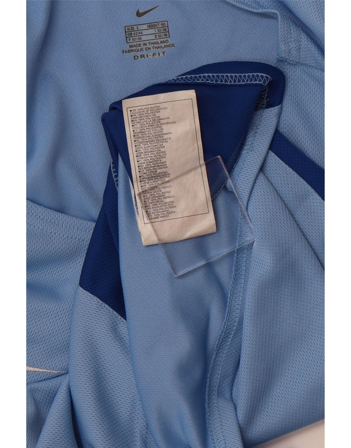 NIKE Herre Dri Fit Vest Top UK 42/44 Large Blue Colourblock Polyester