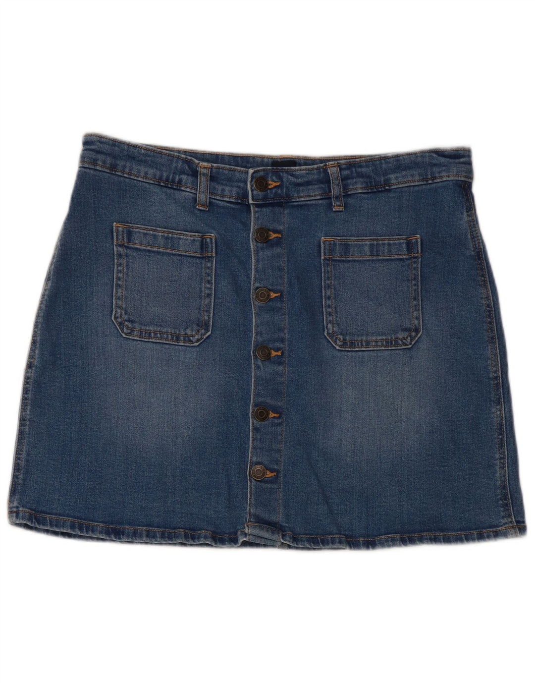 Gap Dame Mini Denim Nederdel UK 16 Large W34 Blue Cotton