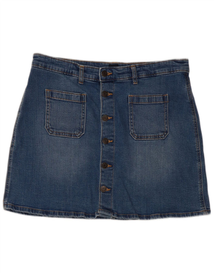 Gap Dame Mini Denim Nederdel UK 16 Large W34 Blue Cotton