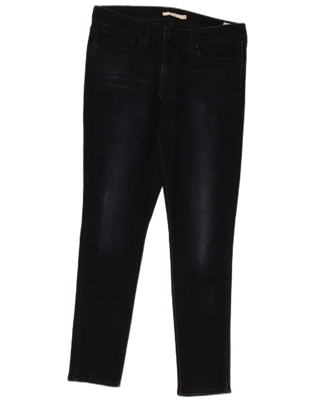 LEVI'S Womens 710 Skinny Jeans W32 L32 Navy Blue Cotton