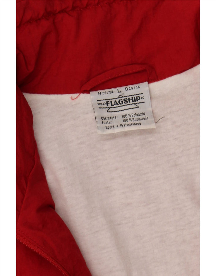 VINTAGE Mens Anorak Jacket IT 52/54 Large Red Colourblock Polyamide Vintage Vintage and Second-Hand Vintage from Messina Hembry 