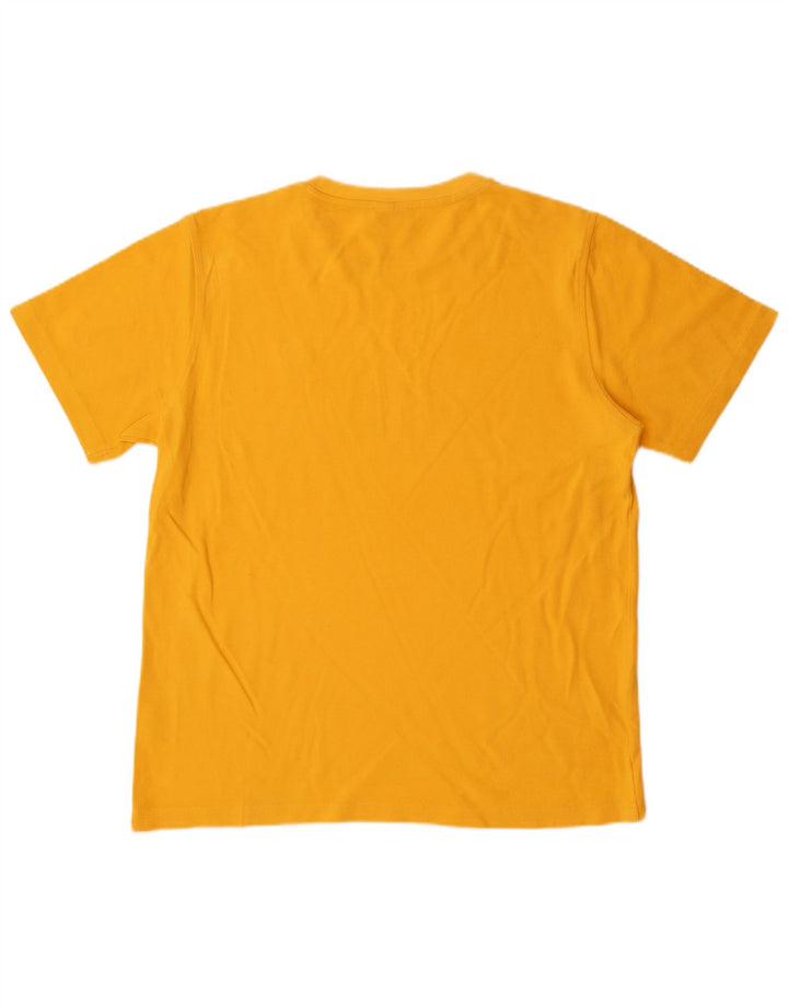 Lacoste Herre T-Shirt Top Størrelse 4 Medium Gul Bomuld