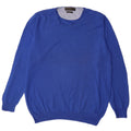 Zara Herre sweater med rund hals XL blå bomuld