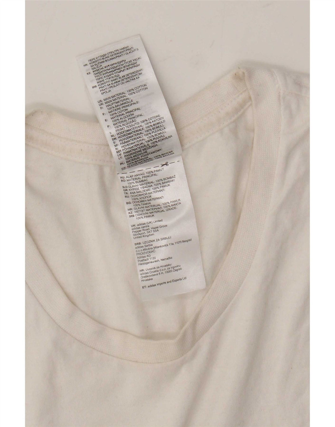 Adidas Grafisk T-shirt top til mænd Medium hvid bomuld