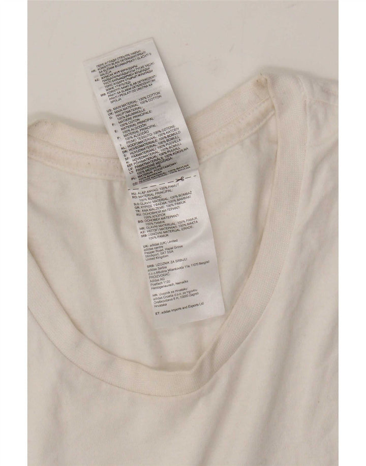 Adidas Grafisk T-shirt top til mænd Medium hvid bomuld