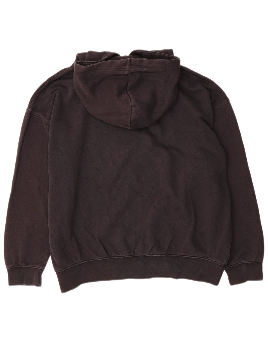 Nike Dame Oversized Hoodie Jumper UK 14 Medium Sort Bomuld