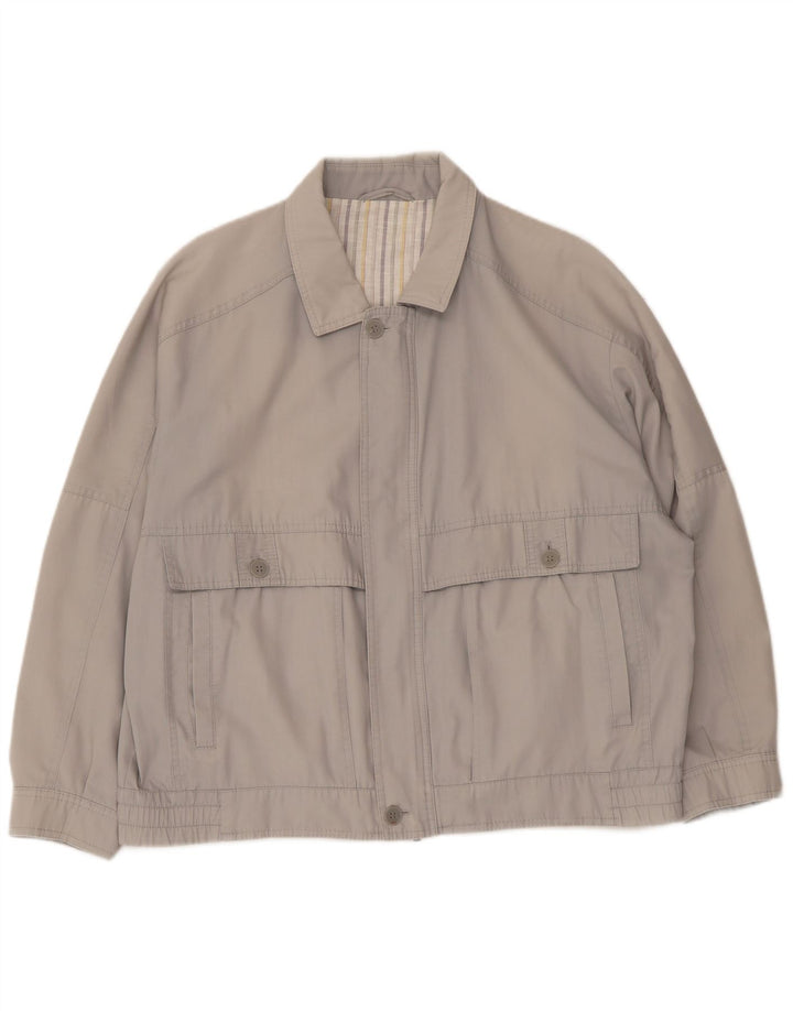Vintage Bomber Jacket UK 40 Stor Grå Polyester