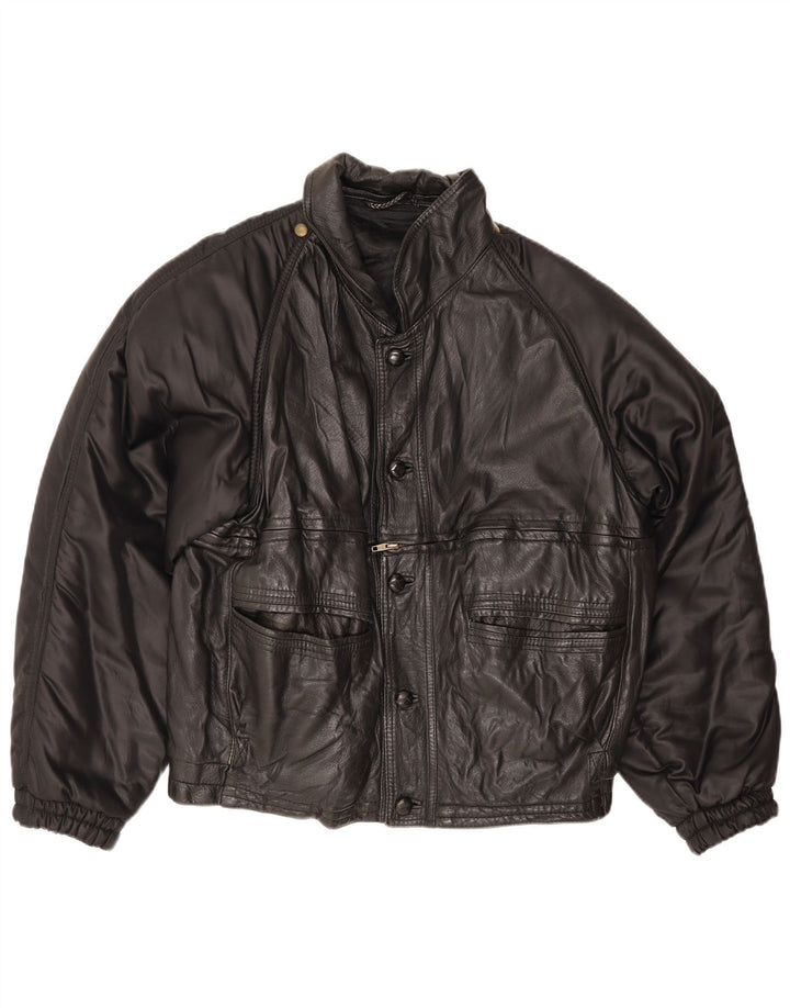Pollini Herre Læderjakke UK 40 Large Sort