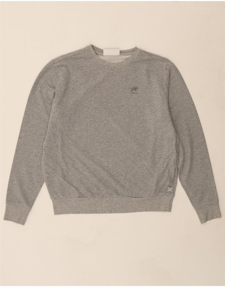 FILA Womens Oversized Sweatshirt Jumper UK 10 Small Grey Cotton Vintage Fila and Second-Hand Fila from Messina Hembry 