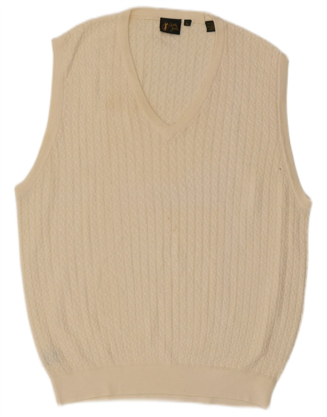 Bobby Jones Vest Tank Top XL Off White Bomuld