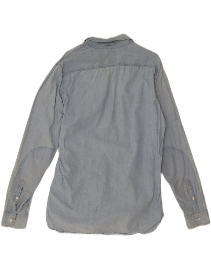 Levi's Denimskjorte til mænd, stor blå bomuld