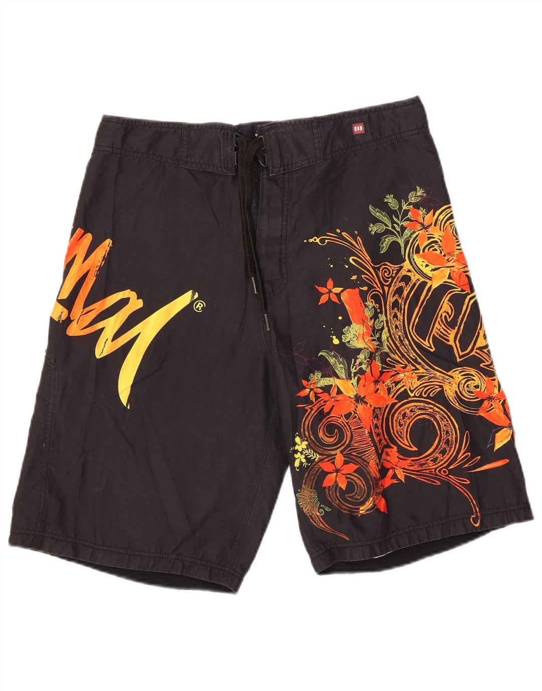 Animal Herre grafiske svømmeshorts Medium Black Floral Polyester