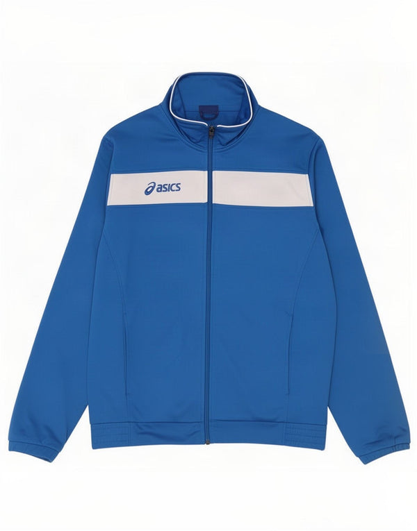 Asics Herre grafisk træningsdragt Topjakke Medium Blue Colourblock Polyester