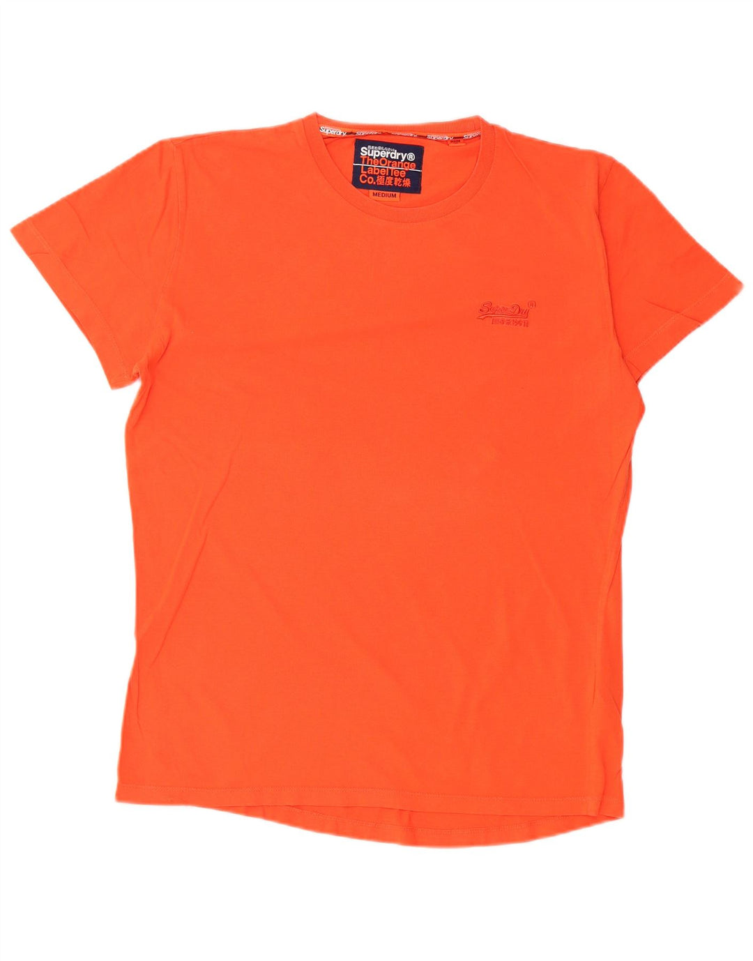 SUPERDRY Herre T-Shirt Top Medium Orange Bomuld