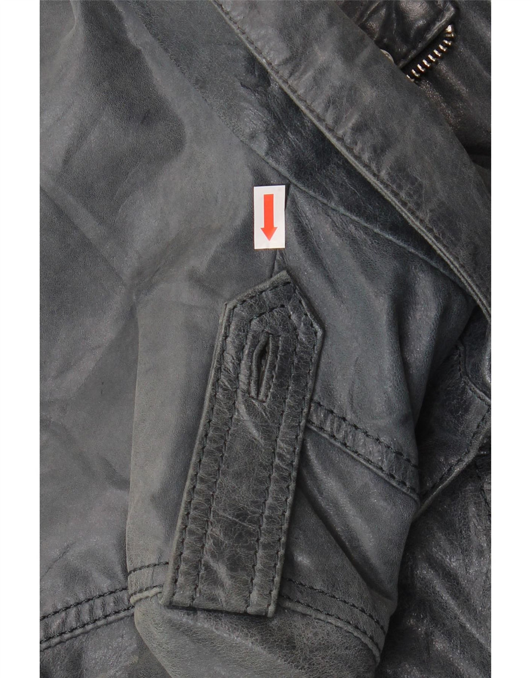Vintage dame bomber læderjakke IT 46 Stor marineblå læder