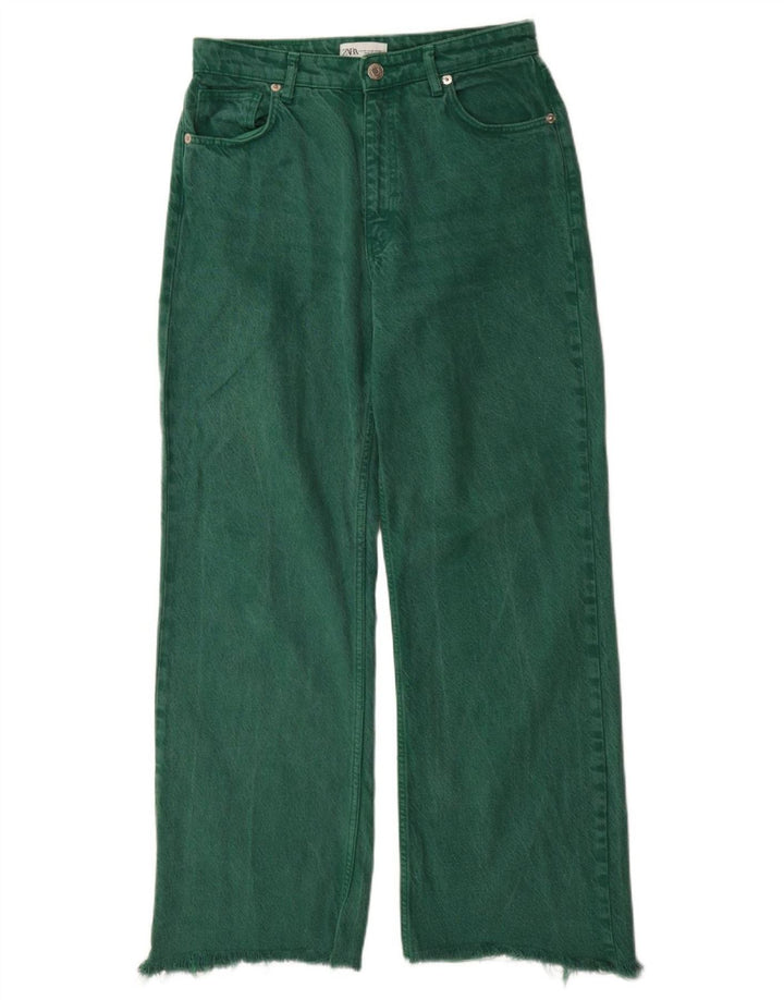 Zara Dame Løse Jeans EU 38 Small W28 L31 Grøn