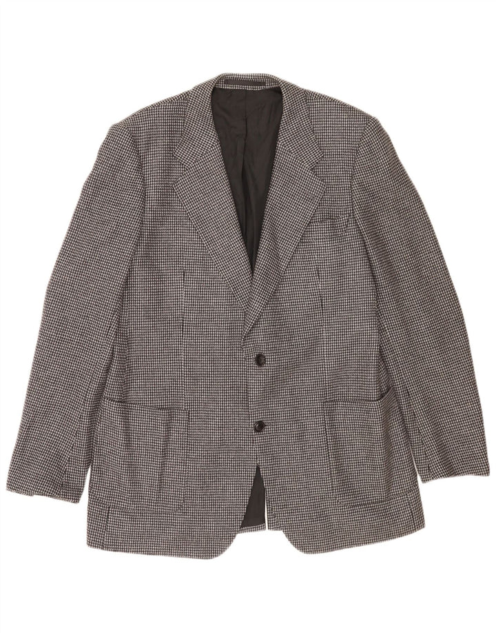 Vintage herre 2-knaps blazerjakke UK 38 Medium Grey Ternet Virgin Wool