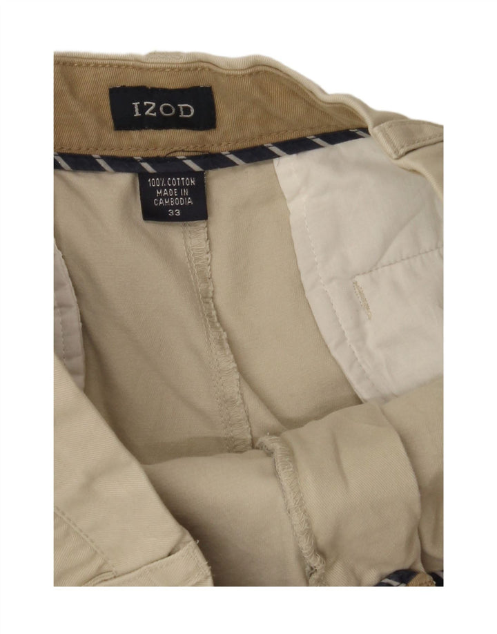 IZOD Mens Chino Shorts W33 Medium Beige Cotton Vintage Izod and Second-Hand Izod from Messina Hembry 